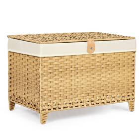 Pfst004nl Honjourai Wicker Storage Basket With Lid Rattan Shelf Removable Liner Bag 1 Pfst004nl Honjourai Wicker Storage Basket With Lid Rattan Shelf Removable Liner Bag 1