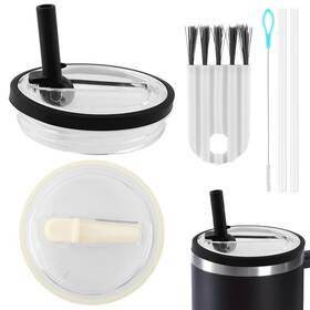 22383556 Honutige 2 Pack 40 Oz Tumbler Flip Straw Lid Replacement Fit Ounces White Black
