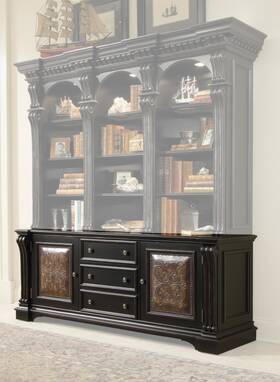 370-10-265 Hooker Furniture Telluride 73 Inch W 2 Drawer Cherry Veneer - Red