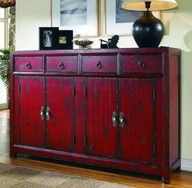 500-50-711 Hooker Furniture 59 Inch W Asian Inspired Tall-waisted - Red