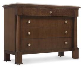 6123-90010-89 Hooker Furniture 6123-90010 Archives 50 Inch W 4 Drawer Marble And - Classic Walnut / 6123-90010-89 Hooker Furniture 6123-90010 Archives 50 Inch W 4 Drawer Marble And - Classic Walnut /