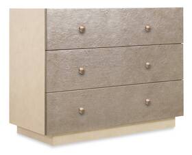 6133-90017-80 Hooker Furniture 6133-90017 Westwood 38 Inch W 3 Drawer Silver Leaf - Polished