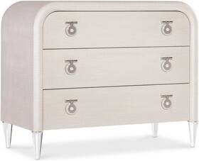 628-50205-05 Hooker Furniture 628-50205 Melange 42 Inch W 3 Drawer Wood And Metal - Off-white /