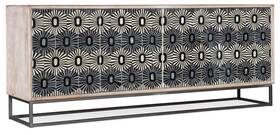 628-85111-02 Hooker Furniture 628-85111 Melange 80 Inch W Mango Wood Accent Cabinet - Light /