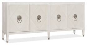 628-85629-02 Hooker Furniture 628-85629 Melange 78 Inch W Oak Accent Cabinet - Off White