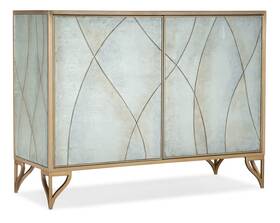 628-85632-647 Hooker Furniture 628-85632 Melange 46 Inch W Metal - Silver Eglomise / Gold