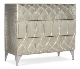 628-85644-92 Hooker Furniture Melange 38 Inch W 3 Drawer Mango Wood - Silver