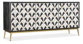 628-85718-99 Hooker Furniture 628-85718 Melange 69 Inch W Mango Accent Cabinet - Black Wood /