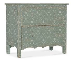 7050-85008-351 Hooker Furniture 7050-85008 Americana 38 Inch W 2 Drawers Oak Accent - Antique Green