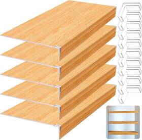 Wl3288 Hoolerry 5 Pcs 24 X 16 Inch Foamed Pvc Wire Rack Wood Color