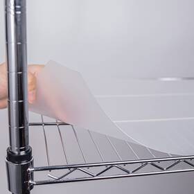 Hootown 791564730976 Wire Shelf Liners 5 Sheets Fit Shelving Size 24 Inchx14 Inch Clear Frosted Hard