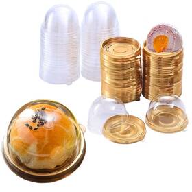 Hostk 432173365503 50pc Individual Cupcake Boxes 2 Inch Single Container With Dome Clea