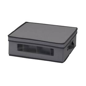 Household Essentials 040071119492 Gray China Box With Lid Holds 12 Cups