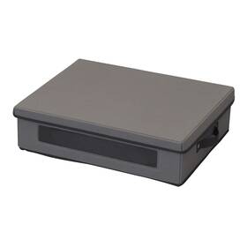 52549-1 Household Essentials Gray Platter Chest Holds 12 Plates