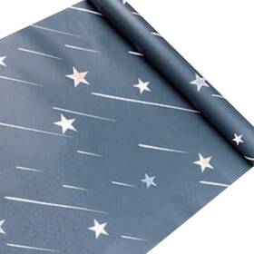 Hoyoyo 795410632940 Meteor Peel And Stick Shelf Liner Paper Blue Stars Self-adhesive Drawer