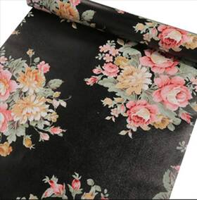 B07qk5ft6f Hoyoyo Black Floral Shelf Liner Vintage Peony Flower Dresser Drawer Cabinet S