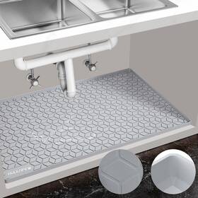 Hgjd-l34 Hulknpew Under Sink Liner - 34x22in Silicone Mat For Kitchen Bathroom And Laundry