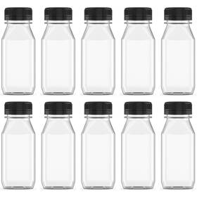 120ml10pccs Hulless 10 Pcs 4 Ounce Plastic Juice Bottle Drink Containers Juicing Bottles With Bla