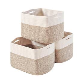 65289 Icerzcz Bins（ White） Storage Baskets For Organizing Woven Cotton Rope Basket Storag... Fast Ship