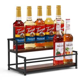 Ico-jj2505b Icohot Coffee Syrup Rack Organizer 2-tier 10 Bottles Holder Stand For