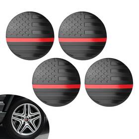 Icykale Alempn5 Pack-4 Car Wheel Center Hub Cap 2.2 Inch American Flag Decoration Water Ru