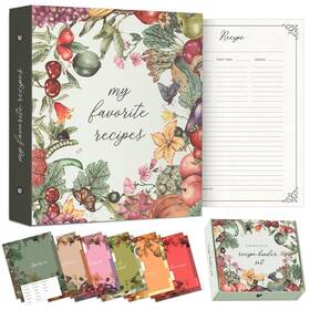 Rb001 Ideal Purchase Recipe Book For Own Recipes To Entertain And Delight 3 Ring Binder 8.5x11 Fu