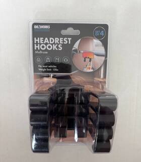Jb9802 Ideaworks Multi-use Headrest Hooks For Car Set Of 4