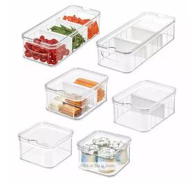 Idesign 081492070160 Fridge Bins Set Of 6 Modular And Stackable New Open Box