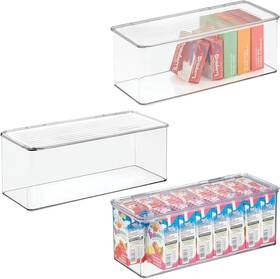 Idesign 081492282167 Plastic Stackable Hinged-lid Storage Box For Kitchen Bathroom Or Offic Idesign 081492282167 Plastic Stackable Hinged-lid Storage Box For Kitchen Bathroom Or Offic