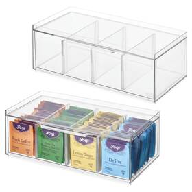 27946m2 Idesign Stackable 4-section Tea Storage Drawers - Bag Organizers For Cabi