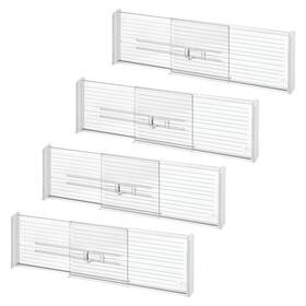 29072m4 Idesign Expandable Plastic Deep Drawer Dividers For Kitchen Dresser Or Desk