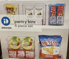 95585n Idesign 6pc Recycled Pantry Bins Kitchen Organization And Storage Set