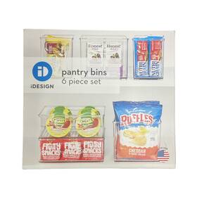 Bw422 Idesign 6-piece Clear Plastic Pantry Kitchen Organization And Storage Set