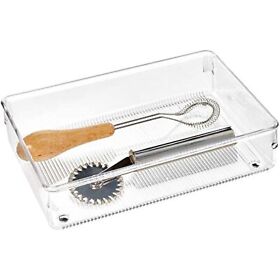52640 Idesign Linus Bpa-free Plastic Drawer Organizer 6inch X 9inch 2.25 Clear