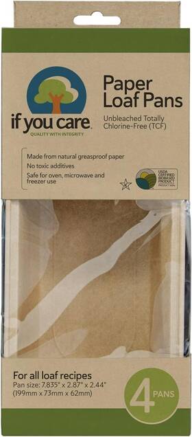 If You Care 770009250712 Fsc Certified Paper Loaf Baking Pans 4 Count