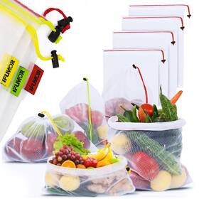 Ifumor 195893899821 15-pack Reusable Produce Bags Heavy Duty Washable Mesh Grocery And Vegetab