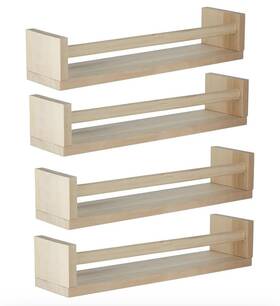 Ikea 896987501865 Bekvam Spice Rack Shelves Birch Set Of 4
