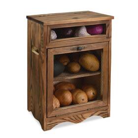 Hom4306-ok Ikee Design Free Assemble Wooden Countertop Potato And Onion Storage Bin Box