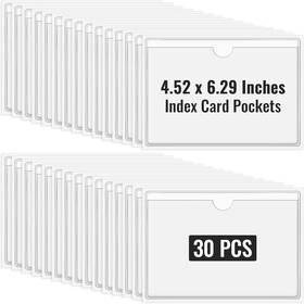 Imeepa Pocket 02 Clear Adhesive Pockets 4 Inch X6 Index Card Sleeves Self With 4x6 Inches