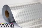 Industrialmetalvinyl08 Vvivid Industrial Utility Diamond Plate Metallic Chrome Finish Vinyl Wrap