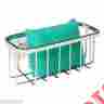 81492847021 Interdesign Sponge Brush Holder Dryer Suction Sink Center Polished Stainless Steel Kitchen