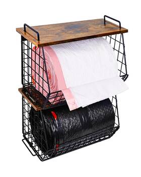 Wj-250707-2c Intrelife 2 Pack Stackable Extra Large Trash Bag Holder Under Sink Wall Mounted Garbag