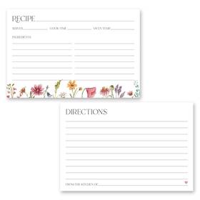 Invitationhouse 663151954594 Bright Floral Recipe Cards - Set Of 48