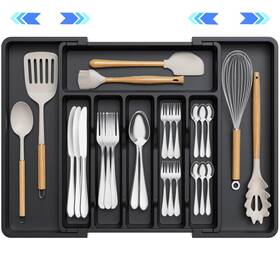 Fo-001 Iopsk Flatware Organizers - Kitchen Drawer Organizer For Utensils And Silverware Ex