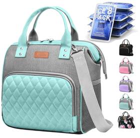 10lx6.6wx9.5h Iphixx 602309668099 Womens Insulated Lunch Bag Green In