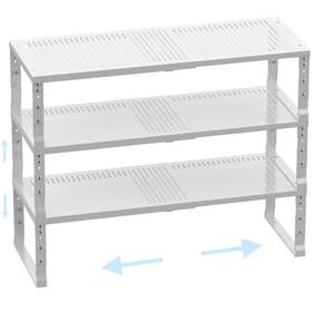 Zcx888mx3w Ipotive Cabinet Shelf Expandable Adjustable Stackable Kitchen Organizer For Cabinets
