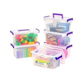 500259 Iris Ohyama Usa 5 Quart Plastic Craft Storage Container Bins With Lids 6 Pack Small 500259 Iris Ohyama Usa 5 Quart Plastic Craft Storage Container Bins With Lids 6 Pack Small