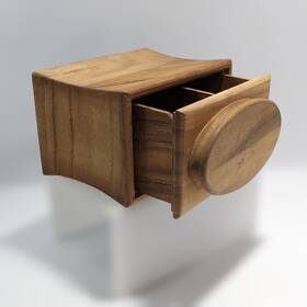 343434 Ironwood Gourmet Tea Bag Dispenser Acacia Wood Container 5 X 7 Inch