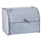 K18-47wz Irvins Country Tinware Bread Box In Weathered Zinc
