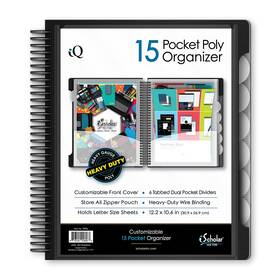 39906 Ischolar Inch Iq 15 Pocket Organizer 12.2 X 11 Tabbed Dividers Color Will Var